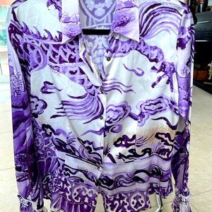 Roberto Cavalli ladies silk blouse size 44/10